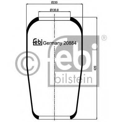 FEBI BILSTEIN 20884 Кожух пневматичної ресори