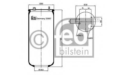 FEBI BILSTEIN 20887 Кожух пневматичної ресори