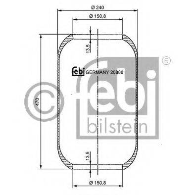 FEBI BILSTEIN 20888 Кожух пневматичної ресори