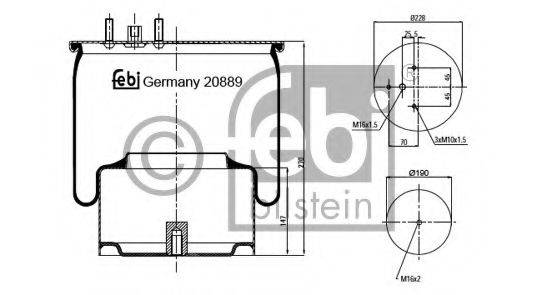 FEBI BILSTEIN 20889 Кожух пневматичної ресори