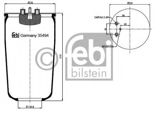 FEBI BILSTEIN 35494 Кожух пневматичної ресори