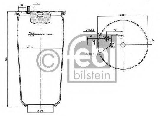 FEBI BILSTEIN 35617 Кожух пневматичної ресори