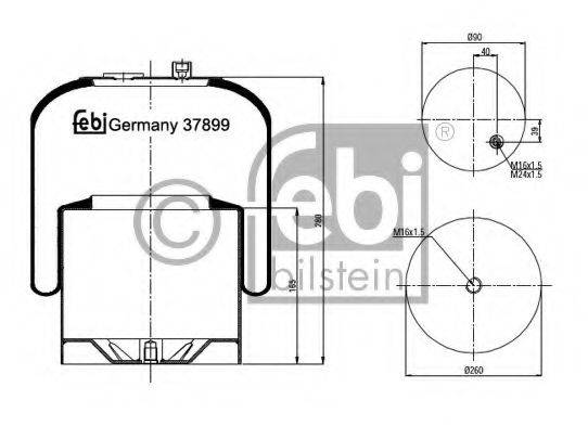 FEBI BILSTEIN 37899 Кожух пневматичної ресори