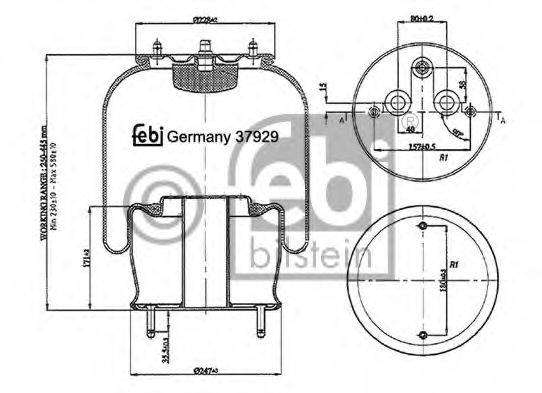 FEBI BILSTEIN 37929 Кожух пневматичної ресори