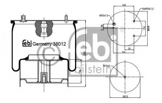 FEBI BILSTEIN 38012 Кожух пневматичної ресори