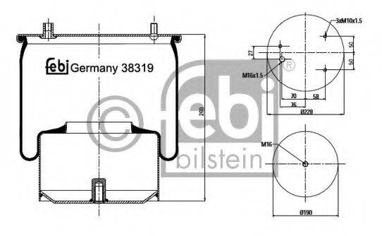 FEBI BILSTEIN 38319 Кожух пневматичної ресори