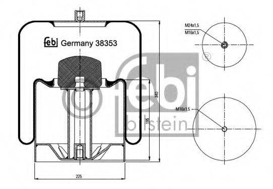 FEBI BILSTEIN 38353 Кожух пневматичної ресори