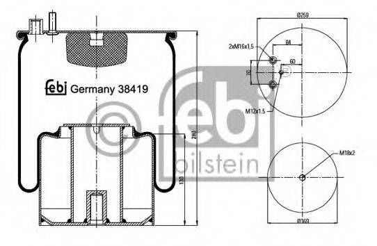 FEBI BILSTEIN 38419 Кожух пневматичної ресори