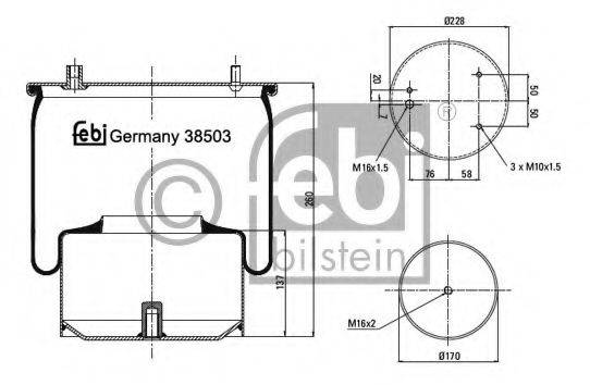 FEBI BILSTEIN 38503 Кожух пневматичної ресори