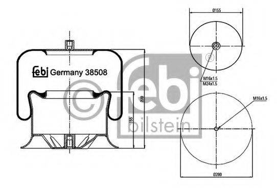 FEBI BILSTEIN 38508 Кожух пневматичної ресори