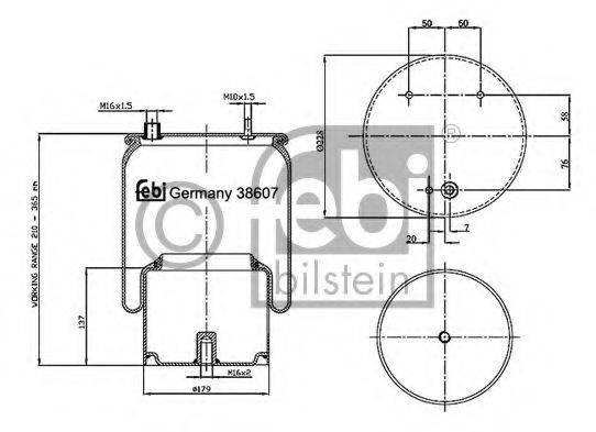 FEBI BILSTEIN 38607 Кожух пневматичної ресори