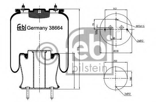 FEBI BILSTEIN 38664 Кожух пневматичної ресори