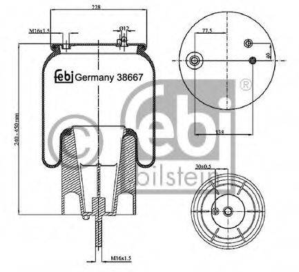 FEBI BILSTEIN 38667 Кожух пневматичної ресори