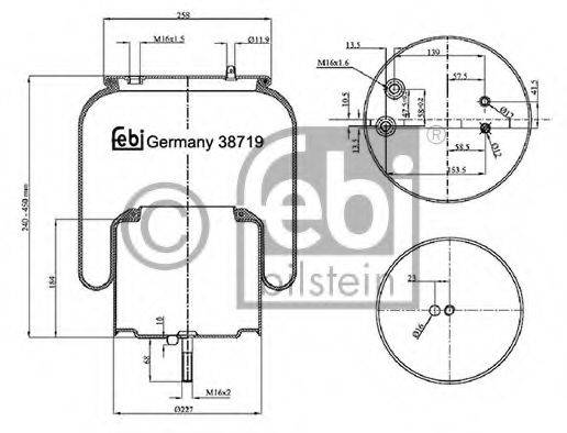 FEBI BILSTEIN 38719 Кожух пневматичної ресори