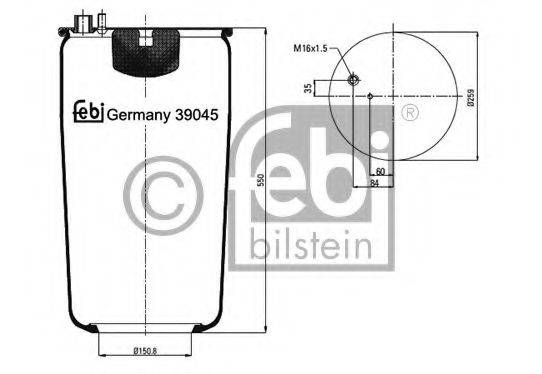 FEBI BILSTEIN 39045 Кожух пневматичної ресори