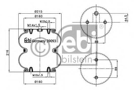 FEBI BILSTEIN 39093 Кожух пневматичної ресори