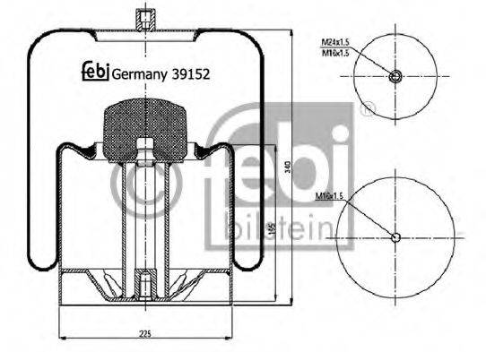 FEBI BILSTEIN 39152 Кожух пневматичної ресори