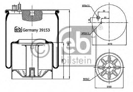 FEBI BILSTEIN 39153 Кожух пневматичної ресори