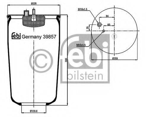 FEBI BILSTEIN 39857 Кожух пневматичної ресори