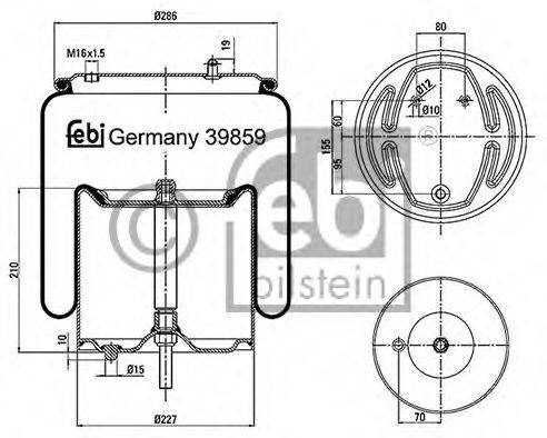 FEBI BILSTEIN 39859 Кожух пневматичної ресори