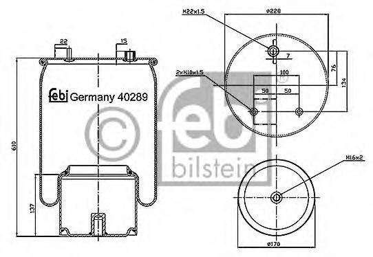 FEBI BILSTEIN 40289 Кожух пневматичної ресори