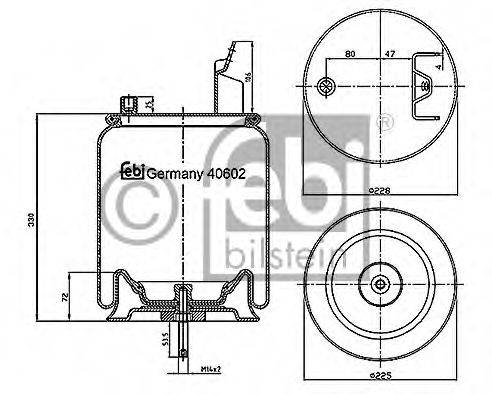 FEBI BILSTEIN 40602 Кожух пневматичної ресори