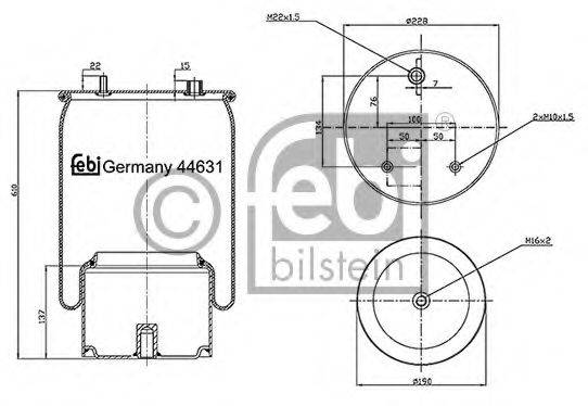 FEBI BILSTEIN 44631 Кожух пневматичної ресори