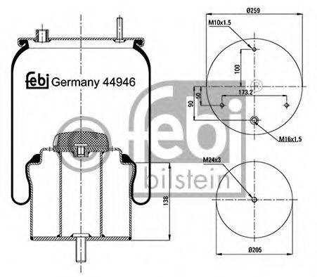 FEBI BILSTEIN 44946 Кожух пневматичної ресори