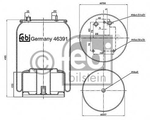 FEBI BILSTEIN 46391 Кожух пневматичної ресори