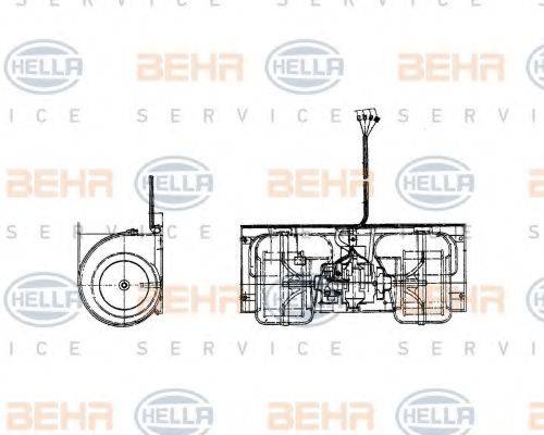 BEHR HELLA SERVICE 8EW009158451 Вентилятор салону