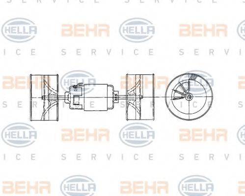 BEHR HELLA SERVICE 8EW009160491 Вентилятор салону