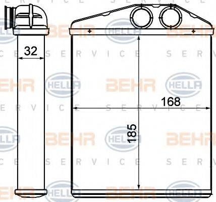 BEHR HELLA SERVICE 8FH351000611 Теплообмінник, опалення салону