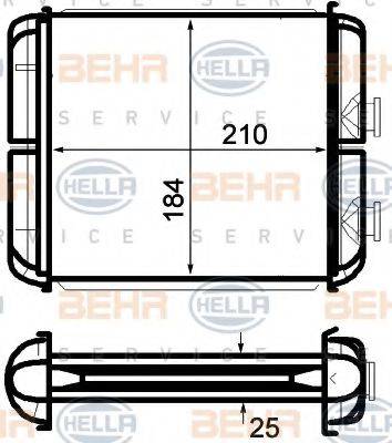 BEHR HELLA SERVICE 8FH351024271 Теплообмінник, опалення салону