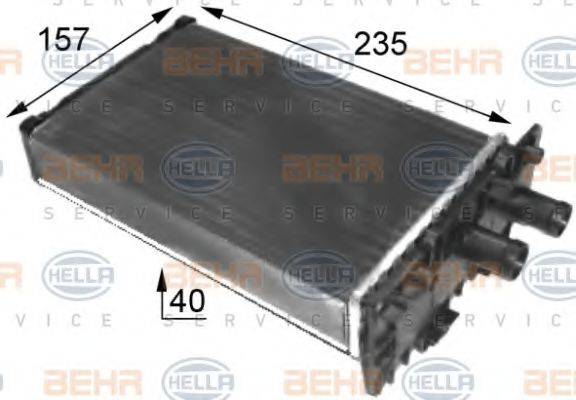 BEHR HELLA SERVICE 8FH351024431 Теплообмінник, опалення салону