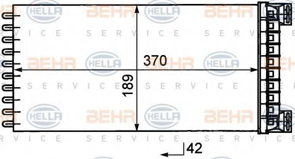 BEHR HELLA SERVICE 8FH351029081 Теплообмінник, опалення салону