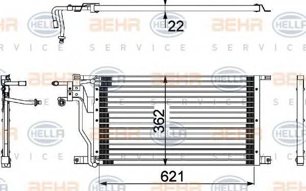 BEHR HELLA SERVICE 8FC351036441 Конденсатор, кондиціонер