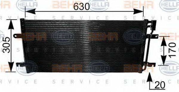 BEHR HELLA SERVICE 8FC351037701 Конденсатор, кондиціонер