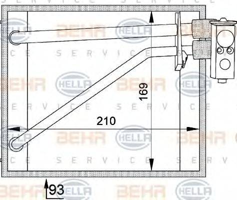 BEHR HELLA SERVICE 8FV351211131 Випарник, кондиціонер