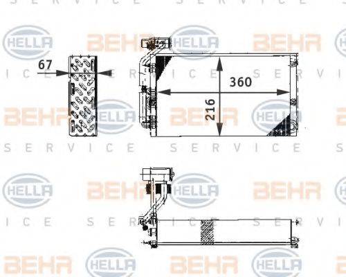 BEHR HELLA SERVICE 8FV351211671 Випарник, кондиціонер