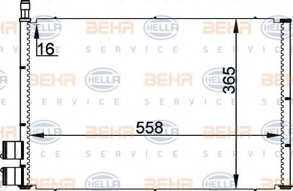 BEHR HELLA SERVICE 8FC351300351 Конденсатор, кондиціонер