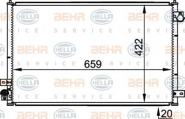 BEHR HELLA SERVICE 8FC351301231 Конденсатор, кондиціонер