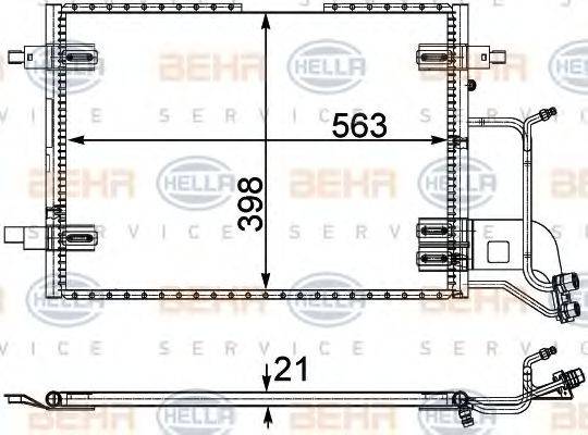 BEHR HELLA SERVICE 8FC351301401 Конденсатор, кондиціонер