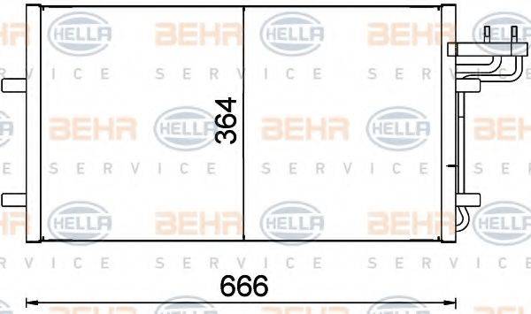 BEHR HELLA SERVICE 8FC351301734 Конденсатор, кондиціонер