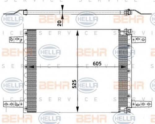 BEHR HELLA SERVICE 8FC351302031 Конденсатор, кондиціонер