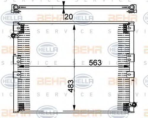 BEHR HELLA SERVICE 8FC351302171 Конденсатор, кондиціонер