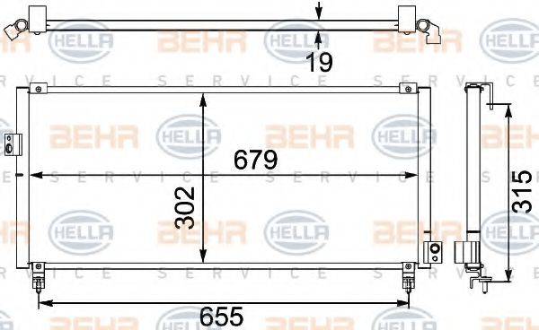 BEHR HELLA SERVICE 8FC351304161 Конденсатор, кондиціонер