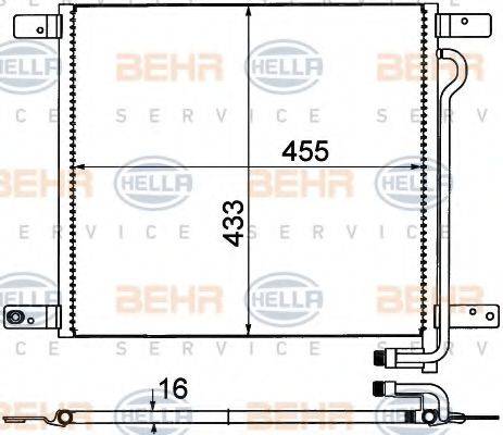 BEHR HELLA SERVICE 8FC351306071 Конденсатор, кондиціонер