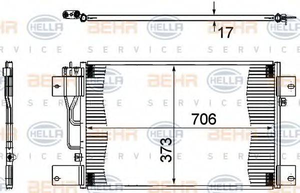 BEHR HELLA SERVICE 8FC351307361 Конденсатор, кондиціонер