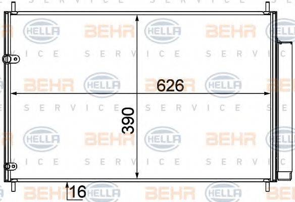 BEHR HELLA SERVICE 8FC351307581 Конденсатор, кондиціонер