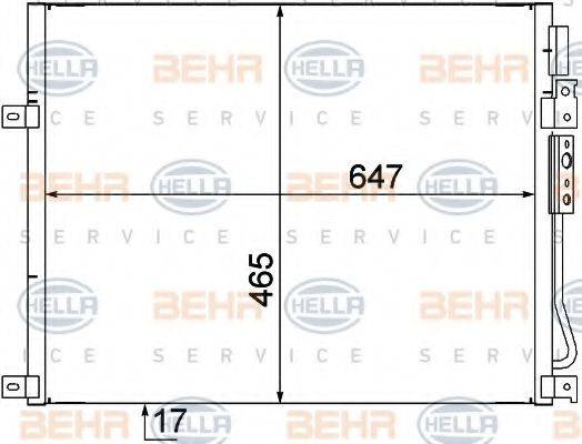 BEHR HELLA SERVICE 8FC351309111 Конденсатор, кондиціонер